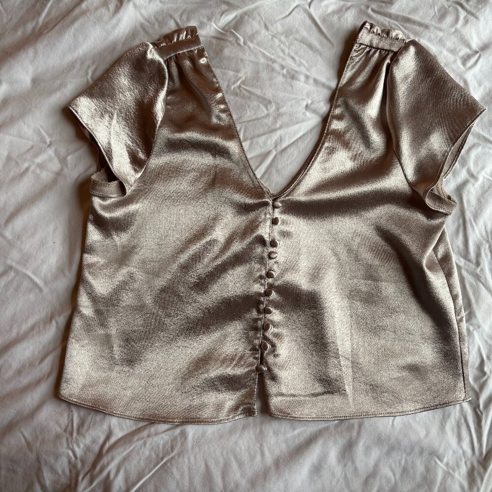 Silky Golden Zara Top